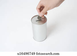 Woman donating money