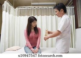 chiropractic, doutor, consultar, com, paciente