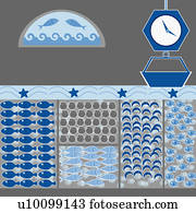 Weighing scale in a fish market