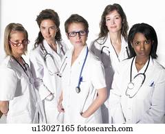 Group of young doctors