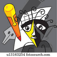 ein, erzieherisch, collage, in, teilausschnitt ein, erzieherisch, collage, in, teilausschnitt