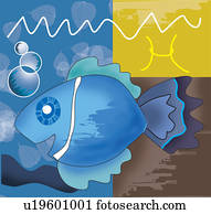 fische, tierkreis symbol, montage fische, tierkreis symbol, montage