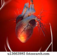 Heart attack, conceptual artwork