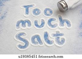 High salt intake, conceptual image