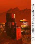 Martian colony, artwork