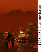 Martian colony, artwork