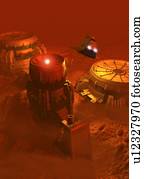 Martian colony, artwork