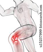 executando, ferimento, conceitual, artwork