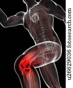 executando, ferimento, conceitual, artwork