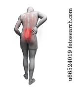 Back pain, artwork Back pain, artwork