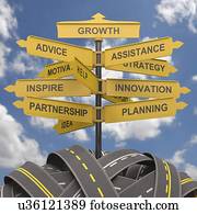 Business direction, conceptual artwork