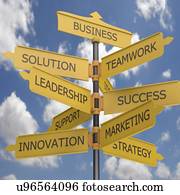 Business direction, conceptual artwork