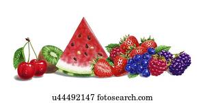 Fresh fruit, artwork