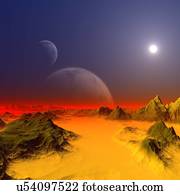 Alien planet, artwork