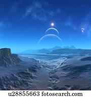 Alien planet, artwork