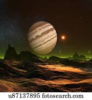 Alien planet, artwork