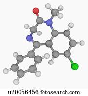 diazepam, droga, molécula