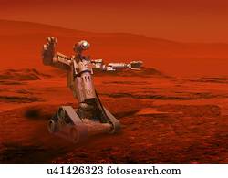 Mars exploration, conceptual artwork