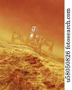 Mars exploration, conceptual artwork