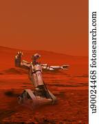 Mars exploration, conceptual artwork