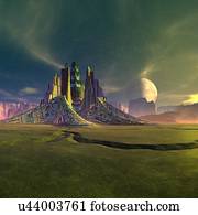 Space colony, artwork