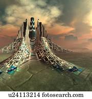 Space colony, artwork