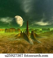 Space colony, artwork