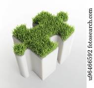 ambiental, solução, imagem conceitual