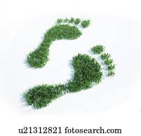 Ecological footprint, conceptual artwork