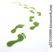 Ecological footprint, conceptual artwork