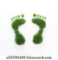 Ecological footprint, conceptual artwork