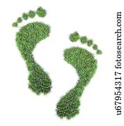 Ecological footprint, conceptual artwork