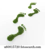 Ecological footprint, conceptual artwork