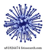 H1N1, vírus gripe, partícula, artwork