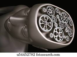 inteligência, conceitual, artwork