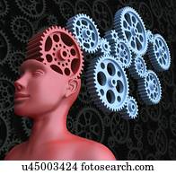 inteligência, conceitual, artwork