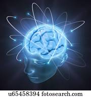 inteligência, conceitual, artwork