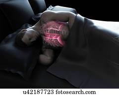 Sleeping man, artwork Sleeping man, artwork