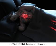 Sleeping man, artwork Sleeping man, artwork