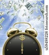 Time is money, conceptual artwork