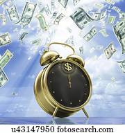 Time is money, conceptual artwork