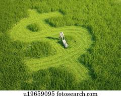 verde, economia, conceitual, artwork