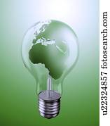 verde, energia, conceitual, artwork