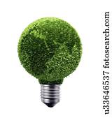 verde, energia, conceitual, artwork