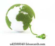 verde, energia, conceitual, artwork