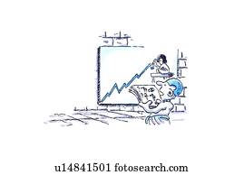 Business projections, conceptual artwork