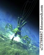 fundo mar, mineração, artwork