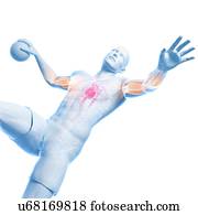 Handball player, artwork