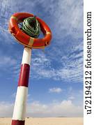 lifebuoy, em, um, deserto