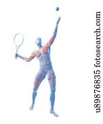 Tennis player, artwork